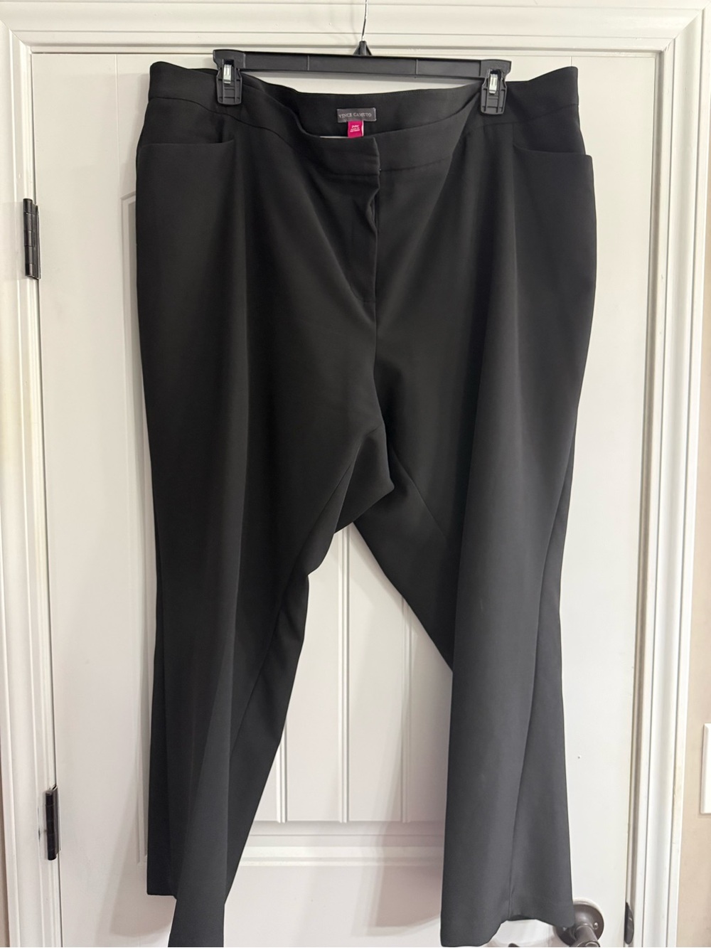 Vince Camuto Black Straight-Leg Dress Pants